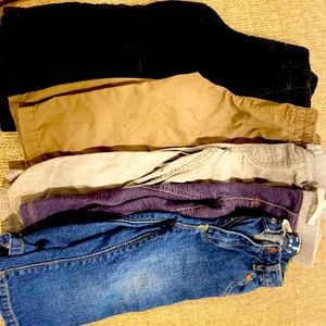 5 pairs boys 18m- 2T pants